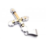 Men's Golden Pure Titanium Cross Necklace Pendant (New)