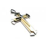 Men's Pure Titanium Star Pendant Cross Necklace Chain