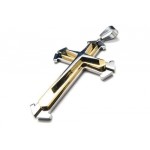 Men's Pure Titanium Star Pendant Cross Necklace Chain