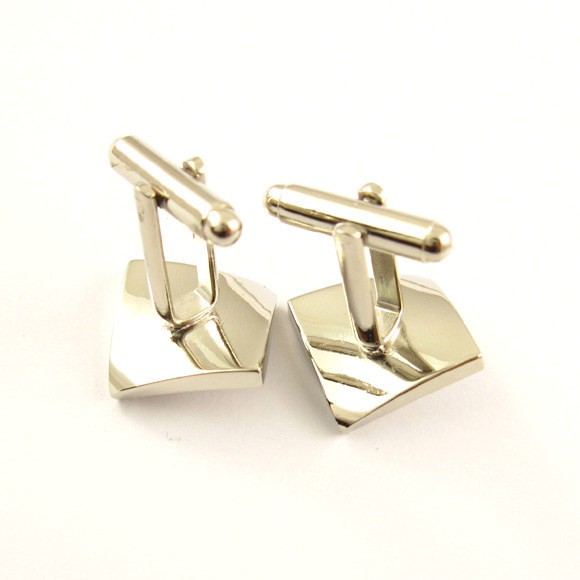 Titanium Concave Square Cufflinks C-566-£100 - Titanium Jewellery UK