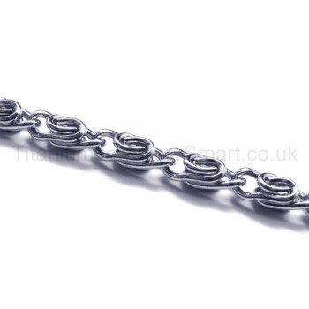 Titanium Interlocking Curb Bracelet 17826-£89 - Titanium Jewellery UK