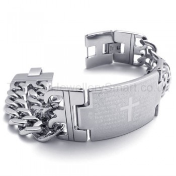 Fashion Mens Titanium Scriptures Bracelet 20023