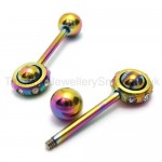 Color Magic Stick Titanium Diamond Earrings 18530