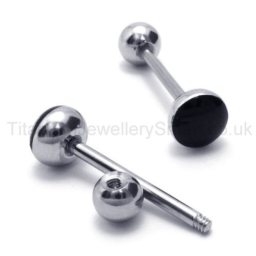 Silver Slim Titanium Earrings 18538-£52 - Titanium Jewellery UK