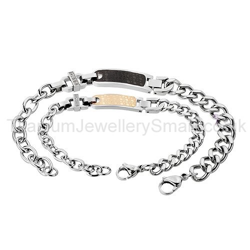 Titanium Lovers Bracelets-£108 - Titanium Jewellery UK