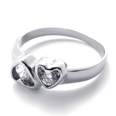 Rhinestone Women's Titanium Ring 20579-£87 - Titanium Jewellery UK