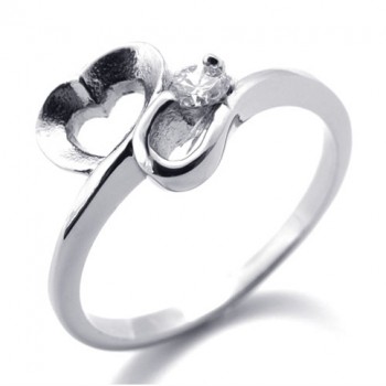 Rhinestone Women's Titanium Ring 20591-£82 - Titanium Jewellery UK