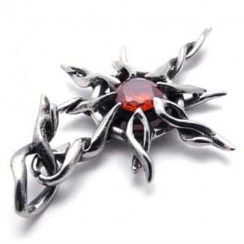 Red Rhinestone Titanium Pendant 20450