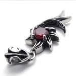 Red Rhinestone Mermaid Titanium Pendant 20457