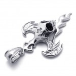 Skull Flame Titanium Pendant 20756