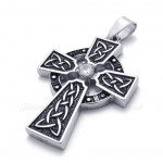 Men Black Silver Pure Titanium Cross Necklace Pendant 17649-£93 ...