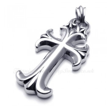 Titanium Cross Pendant Necklace (Free Chain)-£95 - Titanium Jewellery UK