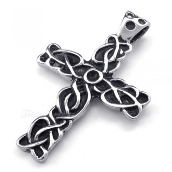 Mens Beautiful Titanium Cross Pendant Necklace (Free Chain)-£80 ...