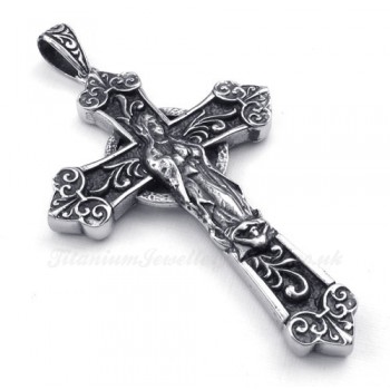 Our Lady Titanium Cross Pendant Necklace (Free Chain)-£85 - Titanium ...