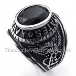 Black Zircon Titanium Ring