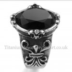 Black Zircon Titanium Ring