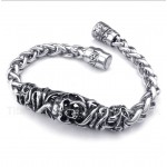 Titanium Casted Skull Bracelet