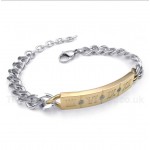 Titanium Roman Numerals Diamond Bracelet