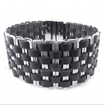 Leather Titanium Bracelet