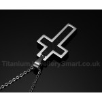 Unisex Titanium Pendant Carbon Fiber Cross PN-296