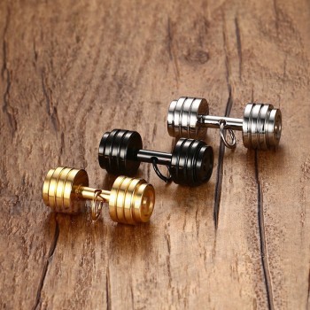 Men's Titanium Pendant Dumbbell Sport PN-532