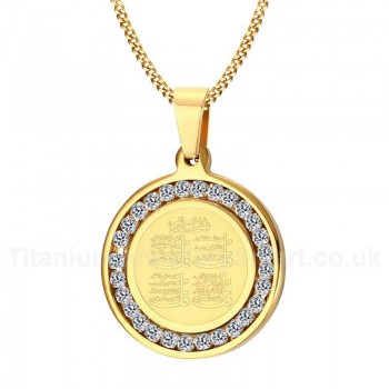 Men's Titanium Pendant 29 mm Zircon PN-627