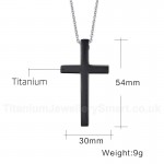 Unisex Titanium Pendant Cross PN-301