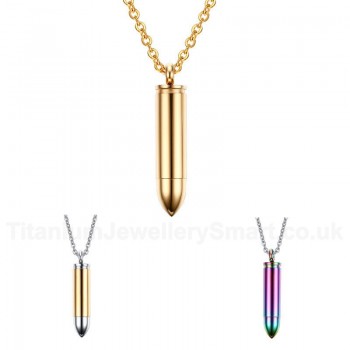 Men's Titanium Pendant Bullet PN-027GG