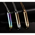 Men's Titanium Pendant Bullet PN-027GG