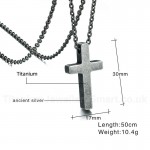 Unisex Titanium Pendant Multi Colours Cross PN-241