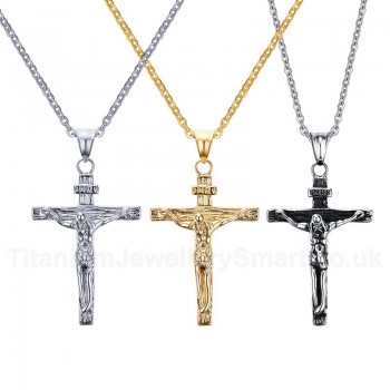 Unisex Titanium Pendant Jesus Cross PN-460