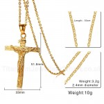 Unisex Titanium Pendant Jesus Cross PN-460