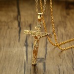 Unisex Titanium Pendant Jesus Cross PN-460