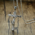 Unisex Titanium Pendant Jesus Cross PN-460