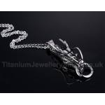 Men's Titanium Pendant Chinese Dragon Head PN-512