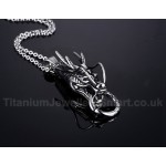 Men's Titanium Pendant Chinese Dragon Head PN-512