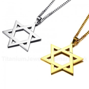 Men's Titanium Pendant 51 mm Hollow Hexagram PN-833