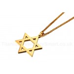 Men's Titanium Pendant 51 mm Hollow Hexagram PN-833