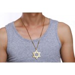 Men's Titanium Pendant 51 mm Hollow Hexagram PN-833