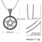 Men's Titanium Pendant 45.4 mm Pentagram PN-566