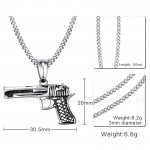 Men's Titanium Pendant Pistol PN-748