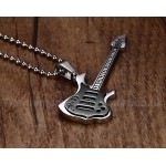 Men's Titanium Pendant Black Guitar PN-102