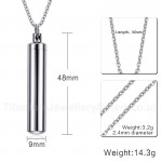 Unisex Titanium Pendant Perfume Bottle Cylinder PN-587