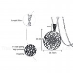 Men's Titanium Pendant Hollow Round PN-1044